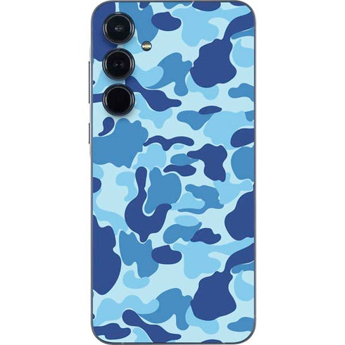 Light Blue Street Camo Galaxy A55 5G Skin
